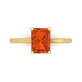 thumbnail image 1 of Clara Pucci 14K Yellow Gold 2ct Red Solitaire Ring for Women, 1 of 8