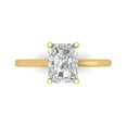 thumbnail image 1 of 2 ct Emerald Cut White Sapphire Solitaire 18K Yellow Gold Womens Engagement Ring, 1 of 5