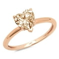 thumbnail image 1 of 2 ct Heart Cut Natural Morganite Solitaire 14K Rose Gold Womens Engagement Ring, 1 of 4