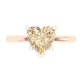thumbnail image 1 of 2 ct Heart Cut Natural Morganite Solitaire 18K Rose Gold Womens Engagement Ring, 1 of 5