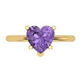 thumbnail image 1 of Clara Pucci 14K Yellow Gold 2ct Alexandrite Solitaire Ring for Women, 1 of 8