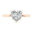 thumbnail image 1 of Clara Pucci 14K Rose Gold 2ct WhiteSapphire Solitaire Ring for Women, 1 of 8