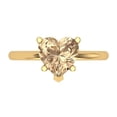thumbnail image 1 of Clara Pucci 14K Yellow Gold Solid Gold YellowMoissanite Solitaire Anniversary Ring for Women - 2 cttw Heart Cut, 1 of 7