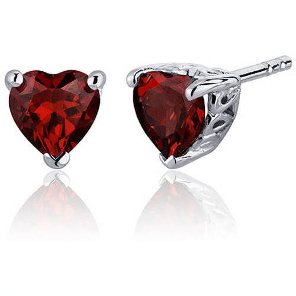 Red garnet shop earrings