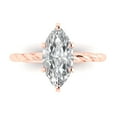 thumbnail image 1 of 2 ct Marquise Cut Moissanite Solitaire Engagement Ring for Women in 18K Rose Gold, 1 of 5