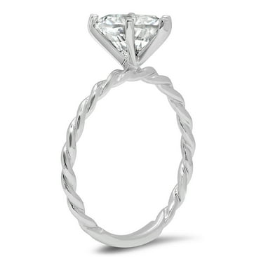 2 ct Marquise Cut Moissanite Solitaire Engagement Ring for Women in 18K White Gold