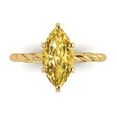 thumbnail image 1 of 2 ct Marquise Cut Natural Citrine Solitaire 18K Yellow Gold Womens Engagement Ring, 1 of 5