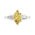 thumbnail image 1 of 2 ct Marquise Cut Natural Citrine Three-Stone Engagement Ring for Women in 18K White Gold, 1 of 5