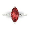 thumbnail image 1 of 2 ct Marquise Cut Natural Garnet Solitaire 18K White Gold Womens Engagement Ring, 1 of 5