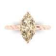 thumbnail image 1 of Clara Pucci 14K Rose Gold 2ct Morganite Solitaire Ring for Women, 1 of 7