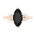 thumbnail image 1 of 2 ct Marquise Cut Natural Onyx Solitaire Engagement Ring for Women in 18K Rose Gold, 1 of 5