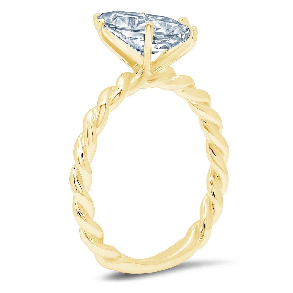 Topaz 321 2 ct Marquise Cut Natural Sky Blue Topaz Solitaire Engagement Ring for ...