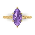 thumbnail image 1 of Clara Pucci 14K Yellow Gold Solid Gold Alexandrite Solitaire Anniversary Ring for Women - 2 cttw Marquise Cut, 1 of 7