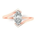 thumbnail image 1 of Clara Pucci 14K Rose Gold 2ct Clear Solitaire Ring for Women, 1 of 7