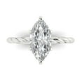 thumbnail image 1 of Clara Pucci 14K White Gold 2ct Clear Solitaire Ring for Women, 1 of 7