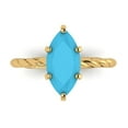 thumbnail image 1 of 2 ct Marquise Cut Simulated Turquoise Solitaire Engagement Ring for Women in 14K Yellow Gold, 1 of 5