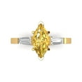 thumbnail image 1 of Clara Pucci 14K Yellow Gold 2ct Yellow Three-Stone Ring for Women, 1 of 7