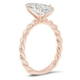 thumbnail image 1 of 2 ct Marquise Cut White Sapphire Solitaire Engagement Ring for Women in 18K Rose Gold, 1 of 2