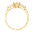 thumbnail image 1 of 2 ct Marquise Cut White Sapphire Three-Stone Engagement Ring for Women in 14K Yellow Gold, 1 of 2