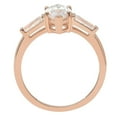 thumbnail image 1 of 2 ct Marquise Cut White Sapphire Three-Stone Engagement Ring for Women in 18K Rose Gold, 1 of 2