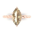 thumbnail image 1 of Clara Pucci 14K Rose Gold 2ct YellowMoissanite Solitaire Ring for Women, 1 of 7