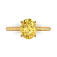 thumbnail image 1 of Clara Pucci 14K Yellow Gold 2ct Citrine Solitaire Ring for Women, 1 of 7