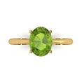 thumbnail image 1 of 2 ct Oval Cut Natural Peridot Solitaire Engagement Ring for Women in 18K Yellow Gold, 1 of 5