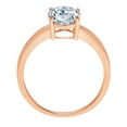 thumbnail image 1 of 2 ct Oval Cut Natural Swiss Blue Topaz Solitaire Engagement Ring for Women in 18K Rose Gold, 1 of 2