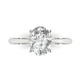 thumbnail image 1 of Clara Pucci 14K White Gold 2ct Clear Solitaire Ring for Women, 1 of 7