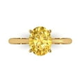 thumbnail image 1 of Clara Pucci 14K Yellow Gold 2ct Yellow Solitaire Ring for Women, 1 of 7