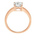 thumbnail image 1 of 2 ct Oval Cut White Sapphire Solitaire Engagement Ring for Women in 14K Rose Gold, 1 of 2