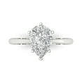thumbnail image 1 of 2 ctw Solitaire Anniversary Ring for Women | Pear Cut Moissanite | Hyperallergenic Solid 18K White Gold, 1 of 5