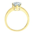 thumbnail image 1 of 2 ct Pear Cut Natural Aquamarine Solitaire Engagement Ring for Women in 14K Yellow Gold, 1 of 2