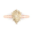 thumbnail image 1 of 2 ctw Solitaire Anniversary Ring for Women | Pear Cut Natural Morganite | Hyperallergenic Solid 18K Rose Gold, 1 of 5