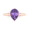 thumbnail image 1 of Clara Pucci 14K Rose Gold 2ct Alexandrite Solitaire Ring for Women, 1 of 7