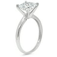 thumbnail image 1 of 2 ct Princess Cut Simulated Diamond Solitaire Engagement Ring for Women in 18K White Gold, 1 of 2