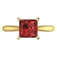 thumbnail image 1 of 2 ctw Solitaire Anniversary Ring for Women | Princess Cut Natural Garnet | Hyperallergenic Solid 18K Yellow Gold, 1 of 5