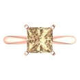 thumbnail image 1 of Clara Pucci 14K Rose Gold 2ct YellowMoissanite Solitaire Ring for Women, 1 of 8