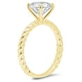 thumbnail image 1 of 2 ct Round Cut Moissanite Solitaire Engagement Ring for Women in 14K Yellow Gold, 1 of 2