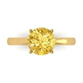 thumbnail image 1 of Clara Pucci 14K Yellow Gold 2ct Citrine Solitaire Ring for Women, 1 of 8