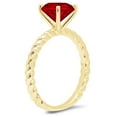 thumbnail image 1 of 2 ct Round Cut Natural Garnet Solitaire Engagement Ring for Women in 18K Yellow Gold, 1 of 2