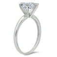 thumbnail image 1 of 2 ct Round Cut Natural Swiss Blue Topaz Solitaire Engagement Ring for Women in 14K White Gold, 1 of 2