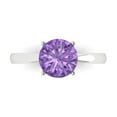thumbnail image 1 of Clara Pucci 14K White Gold 2ct Alexandrite Solitaire Ring for Women, 1 of 8