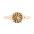 thumbnail image 1 of Clara Pucci 14K Rose Gold Solid Gold Champagne Solitaire Anniversary Ring for Women - 2 cttw Round Cut, 1 of 8
