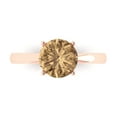 thumbnail image 1 of 2 ct Round Cut Simulated Champagne Diamond Solitaire Engagement Ring for Women in 18K Rose Gold, 1 of 5