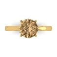 thumbnail image 1 of 2 ct Round Cut Simulated Champagne Diamond Solitaire Engagement Ring for Women in 18K Yellow Gold, 1 of 5