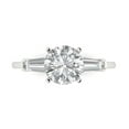 thumbnail image 1 of 2 ctw 3 Stone Anniversary Ring for Women | Round Cut Zirconia Diamond | Hyperallergenic Solid 18K White Gold, 1 of 5