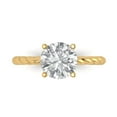 thumbnail image 1 of 2 ct Round Cut Simulated Diamond Solitaire Engagement Ring for Women in 18K Yellow Gold, 1 of 5