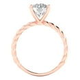 thumbnail image 1 of 2 ct Round Cut White Sapphire Solitaire Engagement Ring for Women in 18K Rose Gold, 1 of 2