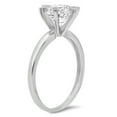 thumbnail image 1 of 2 ct Round Cut White Sapphire Solitaire Engagement Ring for Women in 18K White Gold, 1 of 2